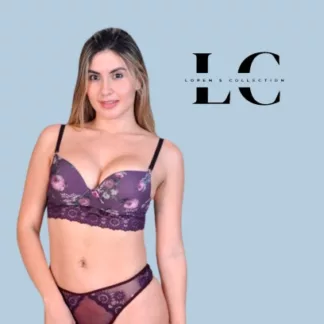 Conjunto de brassier con copa tipo strapless Ref 112201